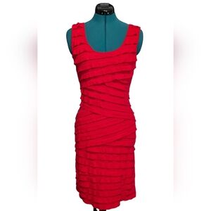 Max Studio Red Textured Mini Dress